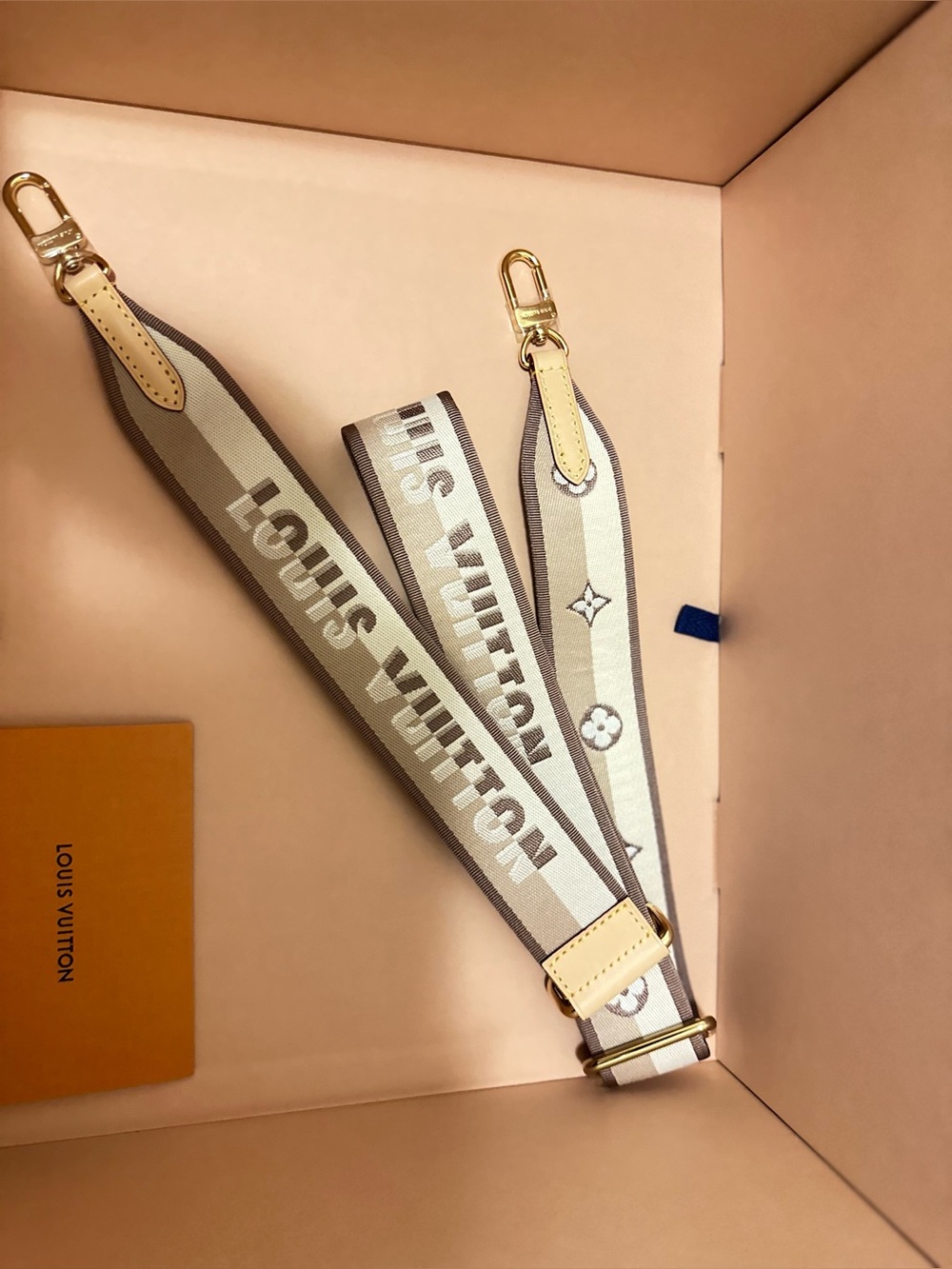 Adjustable Louis Vuitton Beige Jacquard Bandoulière Strap